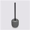 DEGHI Portascopino rotondo 12 cm antracite con scopino nero