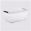 DEGHI Contenitore 58x26h cm in polipropilene con ruote e chiusura a clip - Archivia