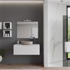 DEGHI Mobile bagno sospeso 100 cm con top bianco opaco - Agave