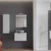 DEGHI Mobile bagno sospeso 60 cm con top bianco opaco - Agave
