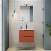 DEGHI Mobile bagno sospeso 60 cm terracotta cannettato con lavabo - Konai plus