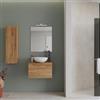 DEGHI Mobile bagno sospeso 60 cm con top rovere gold - Agave
