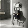 NOBILI Scala portasciugamani 151 h cm con cestino in metallo nero - Pintor