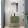 DEGHI Mobile bagno sospeso 60 cm verde nordico cannettato con lavabo - Konai plus