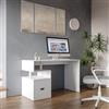 DEGHI Scrivania 120x55 cm bianco con cassettiera integrata - Suzan