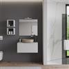 DEGHI Mobile bagno sospeso 80 cm con top bianco opaco - Agave