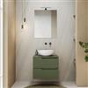 DEGHI Mobile bagno sospeso 60 cm verde nordico cannettato con top - Konai plus