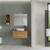 DEGHI Mobile bagno sospeso 80 cm con top rovere gold - Agave