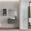 DEGHI Mobile bagno sospeso 80 cm con top verde cemento - Agave