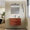 DEGHI Mobile bagno sospeso 80 cm terracotta cannettato con lavabo - Konai plus