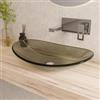 VITRA Lavabo da appoggio 53x35 cm in vetro marrone - Esme