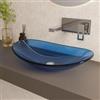VITRA Lavabo da appoggio 53x35 cm in vetro blu - Esme