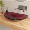 VITRA Lavabo da appoggio 53x35 cm in vetro bordeaux - Esme
