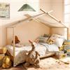 DEGHI Letto a casetta per bambini 90x190 cm in legno - Homie
