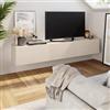 DEGHI Mobile porta tv sospeso 180 cm in legno cashmere con 3 ante - Betka