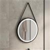 DEGHI Specchio led 60 cm luce fredda con cornice e sensore touch nero - Door