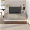 DEGHI Mobile porta tv sospeso 135 cm in legno cashmere con 2 ante - Betka