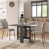 DEGHI Tavolo consolle allungabile 30-130x76 cm antracite - Modisto