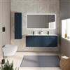 DEGHI Mobile bagno sospeso 140 cm blu esotico con lavabo doppia vasca - Cuki