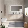 DEGHI Mobile bagno sospeso 140 cm cashmere con lavabo doppia vasca - Cuki