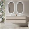 DEGHI Mobile bagno sospeso 160 cm cashmere con cassetti e lavabo doppia vasca - Cuki