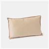 DEGHI Cuscino sfoderabile 50x30 in tessuto a costine crema