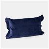 DEGHI Cuscino sfoderabile 50x30 cm in velluto blu