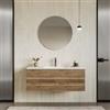DEGHI Mobile bagno sospeso 120x50 cm 2 cassetti rovere america con lavabo - Edgard