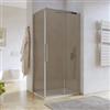 DEGHI Box doccia 70x100 cm scorrevole vetro anticalcare 8 mm bronzato profilo cromo 200 h - Alissa
