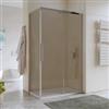 DEGHI Box doccia 70x120 cm scorrevole vetro anticalcare 8 mm bronzato profilo cromo 200 h - Alissa