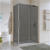 DEGHI Box doccia 70x120 cm scorrevole vetro anticalcare 8 mm fumè profilo cromo 200 h - Alissa