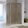 DEGHI Box doccia 80x120 cm scorrevole vetro anticalcare 8 mm bronzato profilo cromo 200 h - Alissa