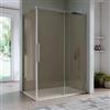 DEGHI Box doccia 80x140 cm scorrevole vetro anticalcare 8 mm bronzato profilo cromo 200 h - Alissa