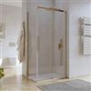 DEGHI Box doccia 70x100 cm scorrevole vetro anticalcare 8 mm trasparente profilo oro spazzolato 200 h - Alissa