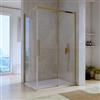 DEGHI Box doccia 80x120 cm scorrevole vetro anticalcare 8 mm trasparente profilo oro spazzolato 200 h - Alissa