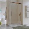 DEGHI Box doccia 70x120 cm scorrevole vetro anticalcare 8 mm trasparente profilo bronzo spazzolato 200 h - Alissa