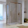 DEGHI Box doccia 80x120 cm scorrevole vetro anticalcare 8 mm trasparente profilo bronzo spazzolato 200 h - Alissa