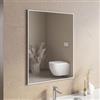 DEGHI Specchio bagno 70x90 cm reversibile con cornice bianco opaco - Talas