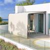 DEGHI Pergola 4x3 m in acciaio marrone con telo scorrevole vaniglia - Hedera