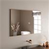 DEGHI Specchio bagno 70x100 cm reversibile con cornice bronzo spazzolato - Talas