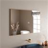DEGHI Specchio bagno 70x100 cm reversibile con cornice oro spazzolato - Talas