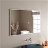 DEGHI Specchio bagno 70x110 cm reversibile con cornice bianco opaco - Talas