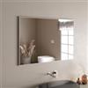 DEGHI Specchio bagno 70x110 cm reversibile con cornice spazzolato - Talas