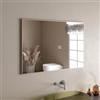 DEGHI Specchio bagno 70x110 cm reversibile con cornice champagne - Talas