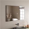 DEGHI Specchio bagno 70x110 cm reversibile con cornice nero spazzolato - Talas
