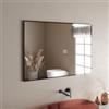 DEGHI Specchio bagno 70x110 cm reversibile con cornice nero lucido - Talas