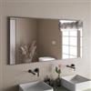 DEGHI Specchio bagno 70x140 cm reversibile con cornice nero spazzolato - Talas