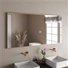 DEGHI Specchio bagno 70x140 cm reversibile con cornice oro spazzolato - Talas