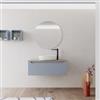 DEGHI Mobile bagno sospeso 90 cm carta da zucchero con top rovere portofino - Sleek