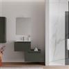 DEGHI Mobile bagno sospeso 60 cm verde cemento con cassetto e lavabo - Agave